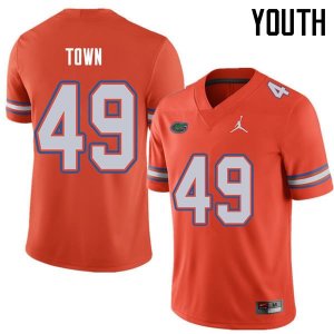 Youth Florida Gators #49 Cameron Town NCAA Jordan Brand Orange Authentic Stitched College Football Jersey BLN6862ZV